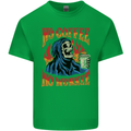 No Coffee No Work Funny Skull Grim Reaper Mens Cotton T-Shirt Tee Top Irish Green