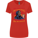 No Coffee No Work Funny Skull Grim Reaper Womens Wider Cut T-Shirt Red