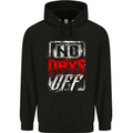 No Days Off Gym Bodybuilding Training Top Mens Hoodie Black