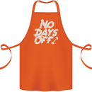 No Days Off Gym Training Top Bodybuilding Cotton Apron 100% Organic Orange