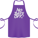 No Days Off Gym Training Top Bodybuilding Cotton Apron 100% Organic Purple