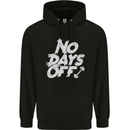 No Days Off Gym Training Top Bodybuilding Mens 80% Cotton Hoodie Black