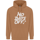 No Days Off Gym Training Top Bodybuilding Mens 80% Cotton Hoodie Caramel Latte