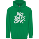 No Days Off Gym Training Top Bodybuilding Mens 80% Cotton Hoodie Irish Green