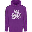 No Days Off Gym Training Top Bodybuilding Mens 80% Cotton Hoodie Purple