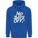 No Days Off Gym Training Top Bodybuilding Mens 80% Cotton Hoodie Royal Blue