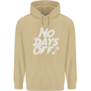 No Days Off Gym Training Top Bodybuilding Mens 80% Cotton Hoodie Sand