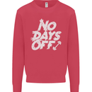 No Days Off Gym Training Top Bodybuilding Mens Sweatshirt Jumper Heliconia