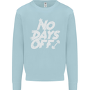 No Days Off Gym Training Top Bodybuilding Mens Sweatshirt Jumper Light Blue