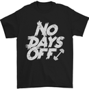 No Days Off Gym Training Top Bodybuilding Mens T-Shirt Cotton Gildan Black