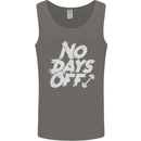 No Days Off Gym Training Top Bodybuilding Mens Vest Tank Top Charcoal
