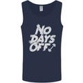 No Days Off Gym Training Top Bodybuilding Mens Vest Tank Top Navy Blue