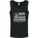 No Excuses Gym Training Top Bodybuilding Mens Vest Tank Top Black