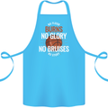 No Floor Burns No Glory Basketball Cotton Apron 100% Organic Turquoise