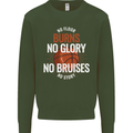No Floor Burns No Glory Basketball Kids Sweatshirt Jumper Forest Green