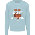 No Floor Burns No Glory Basketball Kids Sweatshirt Jumper Light Blue