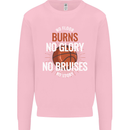 No Floor Burns No Glory Basketball Kids Sweatshirt Jumper Light Pink