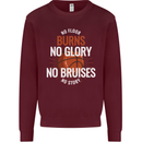No Floor Burns No Glory Basketball Kids Sweatshirt Jumper Maroon
