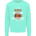 No Floor Burns No Glory Basketball Kids Sweatshirt Jumper Peppermint