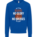No Floor Burns No Glory Basketball Kids Sweatshirt Jumper Royal Blue