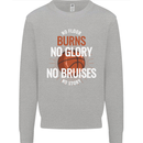 No Floor Burns No Glory Basketball Kids Sweatshirt Jumper Sports Grey
