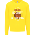 No Floor Burns No Glory Basketball Kids Sweatshirt Jumper Yellow