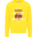 No Floor Burns No Glory Basketball Kids Sweatshirt Jumper Yellow