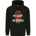No Floor Burns No Glory Basketball Mens 80% Cotton Hoodie Black