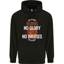 No Floor Burns No Glory Basketball Mens 80% Cotton Hoodie Black