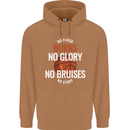 No Floor Burns No Glory Basketball Mens 80% Cotton Hoodie Caramel Latte