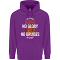 No Floor Burns No Glory Basketball Mens 80% Cotton Hoodie Purple