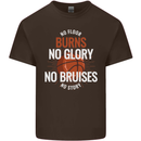 No Floor Burns No Glory Basketball Mens Cotton T-Shirt Tee Top Dark Chocolate