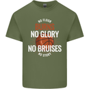 No Floor Burns No Glory Basketball Mens Cotton T-Shirt Tee Top Military Green