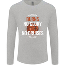 No Floor Burns No Glory Basketball Mens Long Sleeve T-Shirt Sports Grey