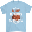 No Floor Burns No Glory Basketball Mens T-Shirt Cotton Gildan Light Blue