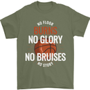 No Floor Burns No Glory Basketball Mens T-Shirt Cotton Gildan Military Green