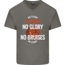 No Floor Burns No Glory Basketball Mens V-Neck Cotton T-Shirt Charcoal