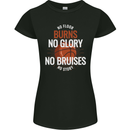 No Floor Burns No Glory Basketball Womens Petite Cut T-Shirt Black