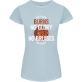 No Floor Burns No Glory Basketball Womens Petite Cut T-Shirt Light Blue