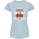 No Floor Burns No Glory Basketball Womens Petite Cut T-Shirt Light Blue