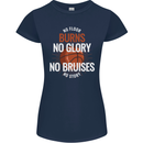 No Floor Burns No Glory Basketball Womens Petite Cut T-Shirt Navy Blue