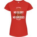 No Floor Burns No Glory Basketball Womens Petite Cut T-Shirt Red