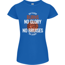 No Floor Burns No Glory Basketball Womens Petite Cut T-Shirt Royal Blue