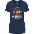 No Floor Burns No Glory Basketball Womens Wider Cut T-Shirt Navy Blue