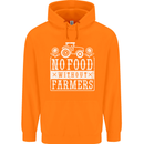 No Food Without Farming Farmers Childrens Kids Hoodie Orange