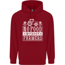 No Food Without Farming Farmers Childrens Kids Hoodie Red