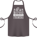 No Food Without Farming Farmers Cotton Apron 100% Organic Dark Grey