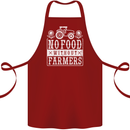 No Food Without Farming Farmers Cotton Apron 100% Organic Maroon