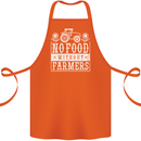 No Food Without Farming Farmers Cotton Apron 100% Organic Orange