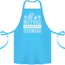 No Food Without Farming Farmers Cotton Apron 100% Organic Turquoise
